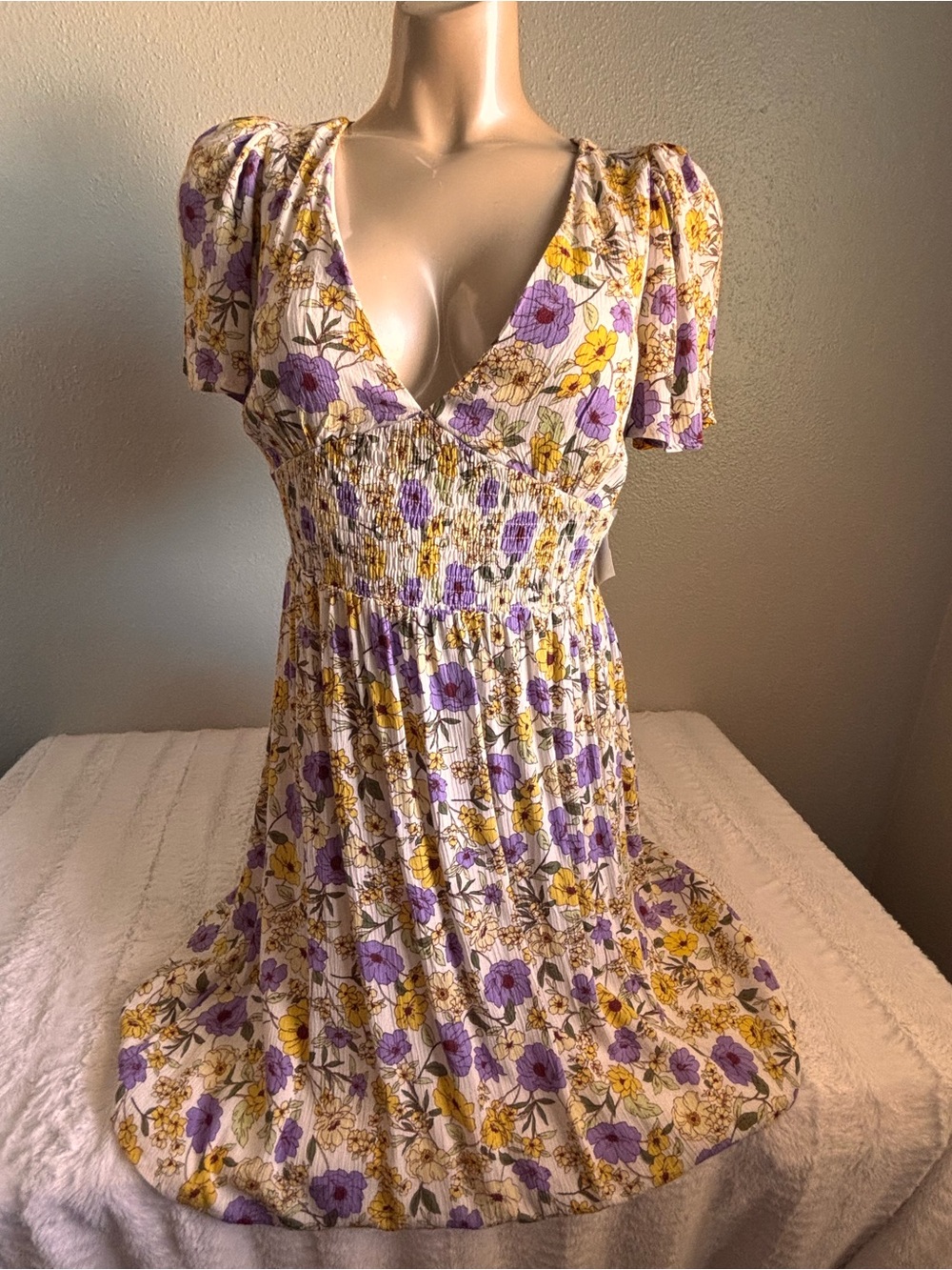 Floral Mini Summer Dress Cottagecore Y2K Coquette New